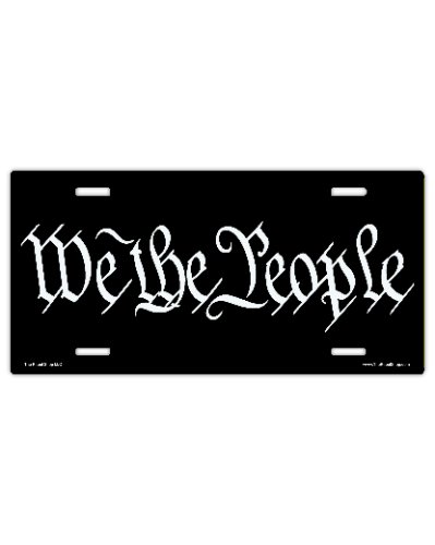 We the People sublimated car tag